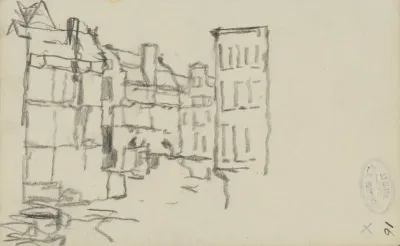 Afbraak van oude gebouwen te Amsterdam