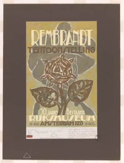 Affiche Rembrandt tentoonstelling, 1935 (ontwerp)