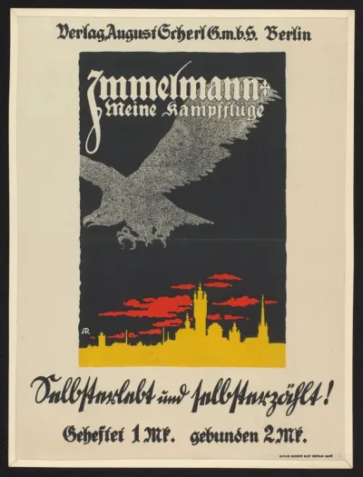 Affiche ter promotie van: Max Immelmann, Meine Kampfflüge, 1917