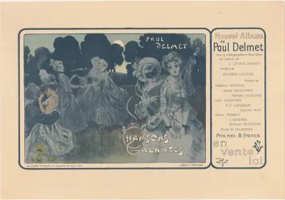 Affiche voor Chansons Galantes door Paul Delmet