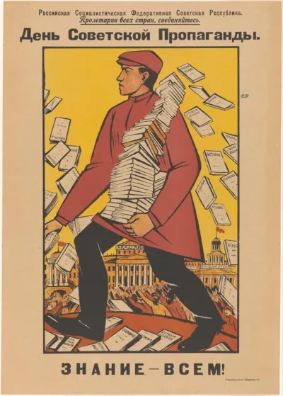 Affiche voor de Dag van de Sovjet Propaganda