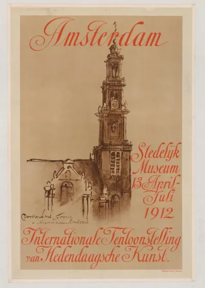 Affiche voor de Internationale Tentoonstelling van Hedendaagsche Kunst in het Stedelijk Museum te Amsterdam, 1912