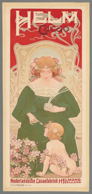 Affiche voor de Nederlandsche Cacaofabriek te Helmond