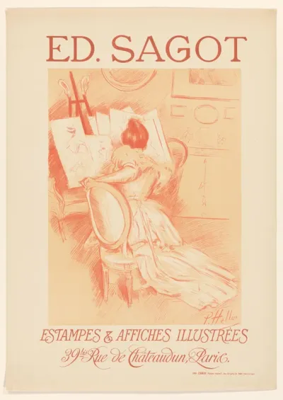 Affiche voor kunsthandel Edmond Sagot te Parijs
