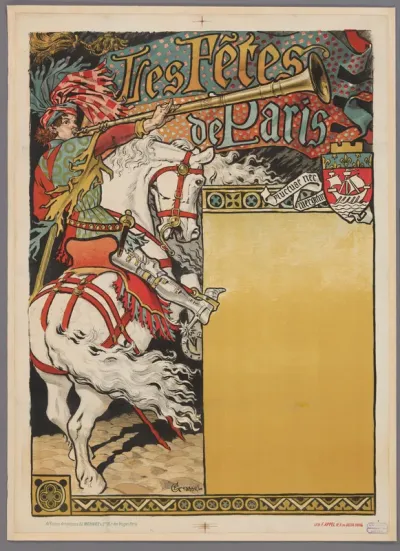 Affiche voor 'Les fêtes de Paris'