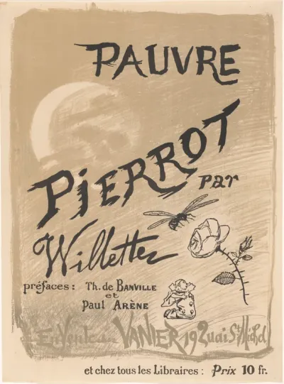 Affiche voor Pauvre Pierrot door Adolphe Léon Wilette