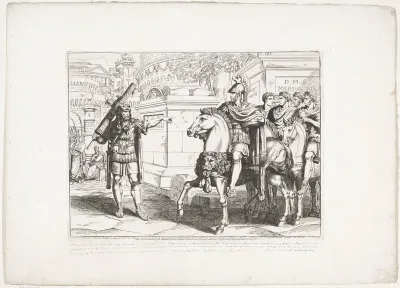 Afgezant van Hannibal met tien Romeinse gevangenen naar Rome