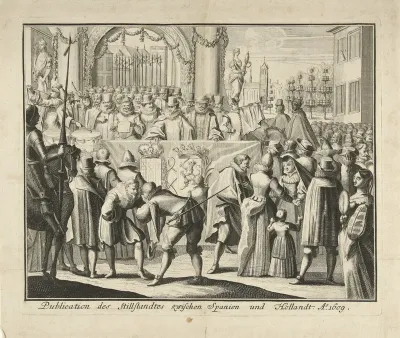 Afkondiging van het bestand tussen Spanje en de Verenigde Nederlanden, 1609