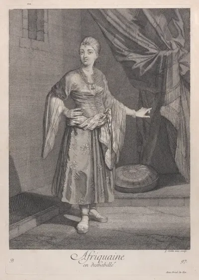 Afriquaine, en deshabillé, plate 97 from "Recueil de cent estampes représentent differentes nations du Levant"