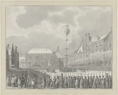 Afschaffing van het Stadhouderschap op de Grote Markt te Haarlem, 1795