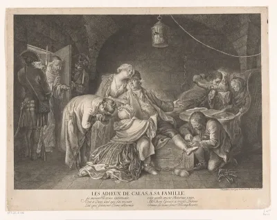 Afscheid van Jean Calas in de gevangenis