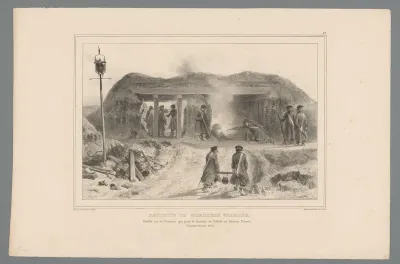 Afschieten van een mortier, 1832