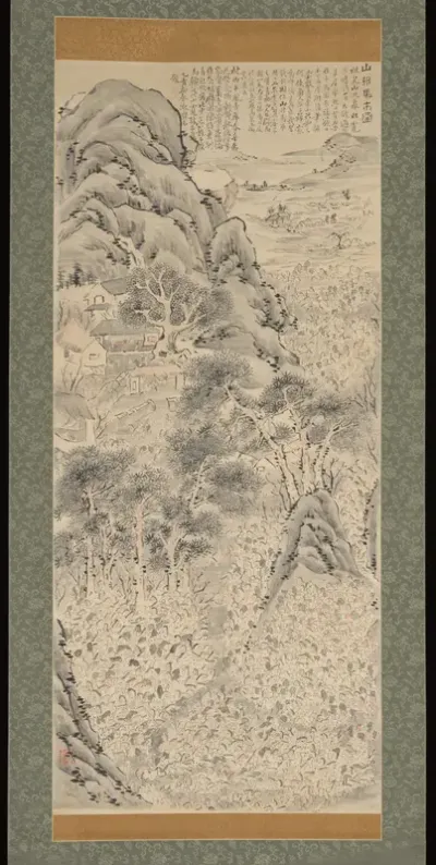 After Ike no Taiga’s “Horse Market in a Mountain Village”