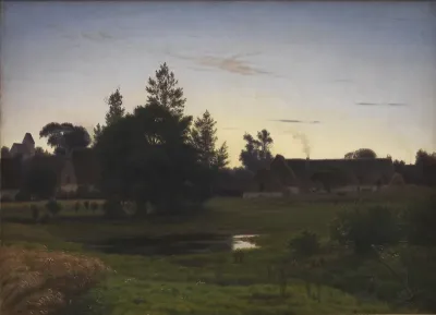 After Sunset in the Outskirts of a Village