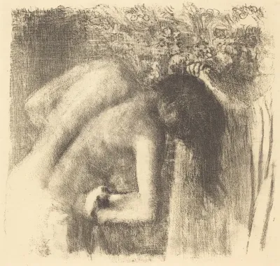 After the Bath (La sortie du bain (Grand planche))