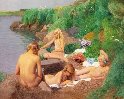 After the swim.