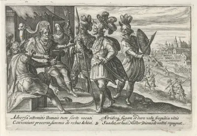 Agamemnon adviseert de Grieken