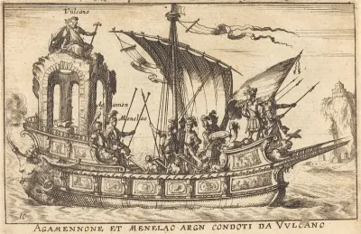 Agamennone et Menelao argn condoti da Vulcano