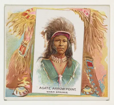 Agate Arrow Point, Warm Springs, from the American Indian Chiefs series (N36) for Allen & Ginter Cigarettes
