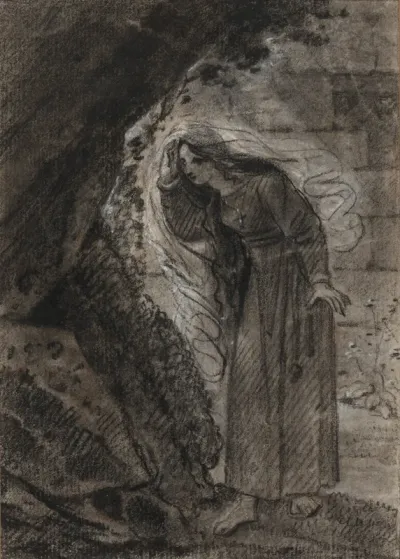 Agnès Entering a Grotto
