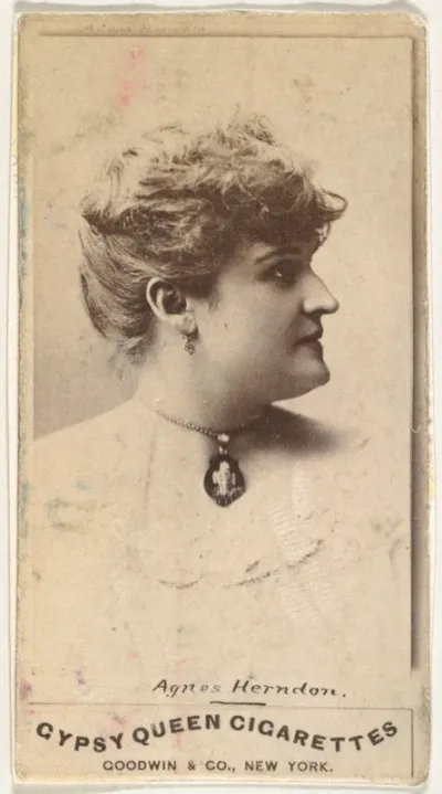 Agnes Herndon, from the Actors and Actresses series (N171) for Gypsy Queen Cigarettes