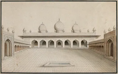 Agra Fort: Moti Masjid, view of the courtyard