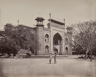 Agra. The Gateway of the Gardens Surrounding the Taj