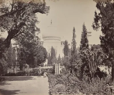 Agra. View of the Taj from the Garden