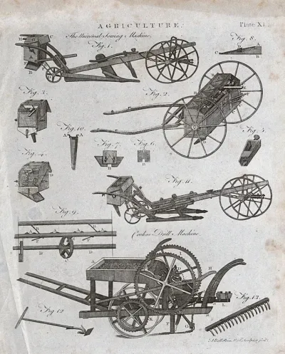 Agriculture: a machine for sowing seed