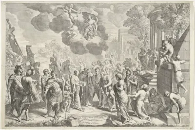 Agrippina brengt de as van Germanicus in Rome