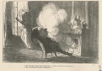Ah! ... Comme cette cheminé fume ...