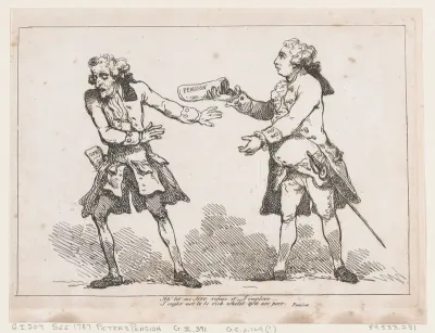 Ah' let me Sire refuse it..., from Peter's Pension by Peter Pindar, Esq.