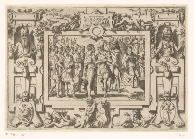 Aietes en Medea ontvangen de Argonauten op Colchis