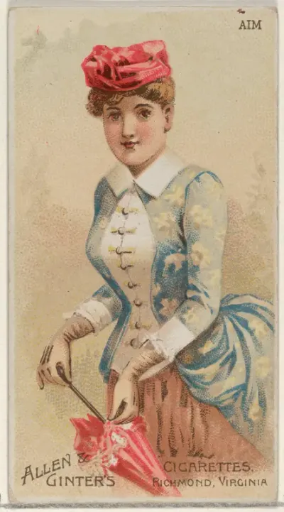Aim, from the Parasol Drills series (N18) for Allen & Ginter Cigarettes Brands