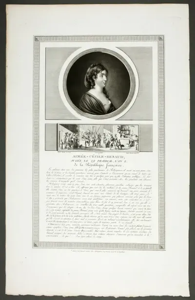 Aimée-Cécile-Renaud, from the series Tableaux historiques de la révolution française