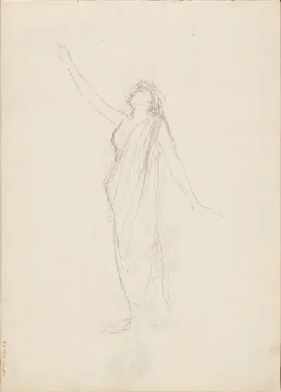 Aino Ackté as Alcestis, sketch