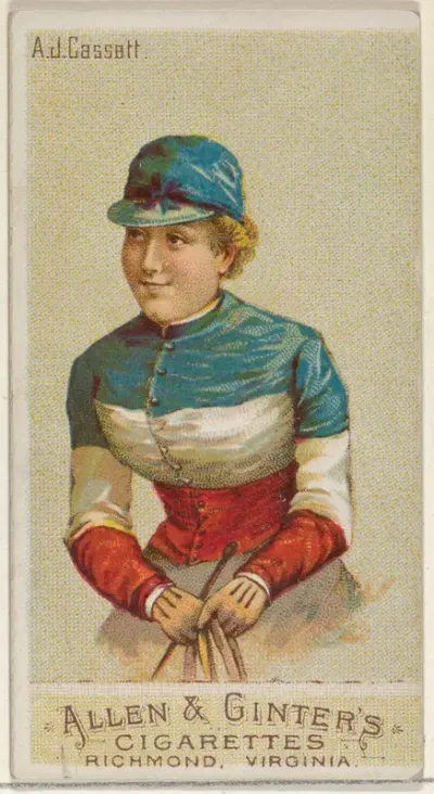 A.J. Cassatt, from the Racing Colors of the World series (N22a) for Allen & Ginter Cigarettes