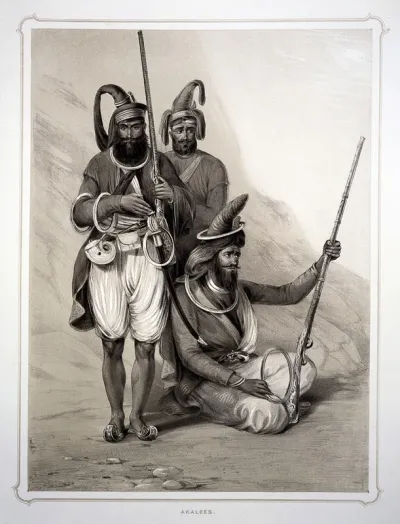 Akalees. Lithograph by L.C. Dickinson, 1844, after Emily Eden