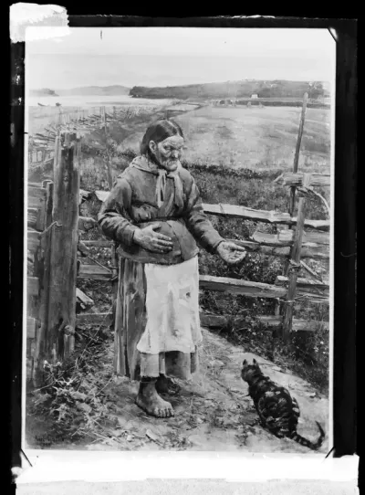 Akseli Gallen-Kallela: "Akka ja kissa" vuodelta 1885