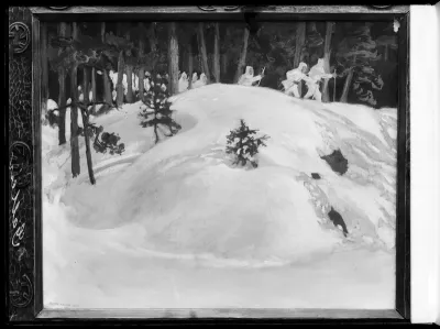 Akseli Gallen-Kallela: "Hiihtomiehet" vuodelta 1899