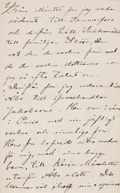 Akseli Gallen-Kallela’s letter to Carl Dørnberger Summer [11.6.] 1887