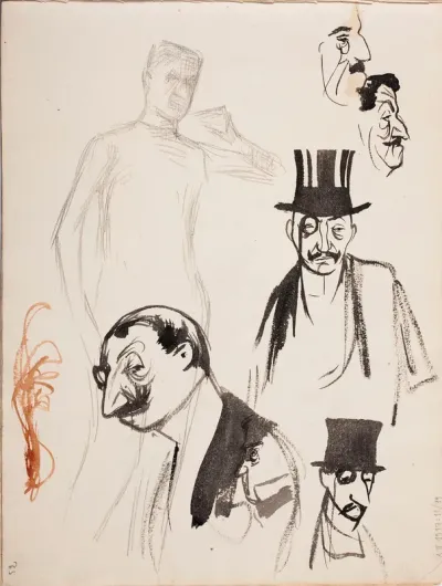 Akseli Gallén ; karikatyyrejä