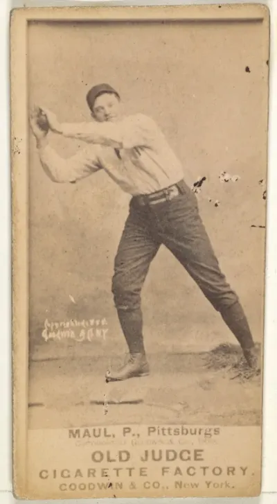 Al Maul, Pitcher, Pittsburgh, from the Old Judge series (N172) for Old Judge Cigarettes