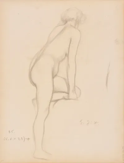 Alastonmalli. Merk.: E. J - lt.