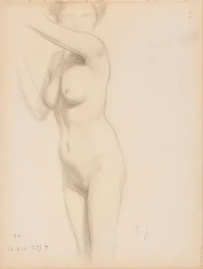 Alastonmalli. Merk.: E. J.