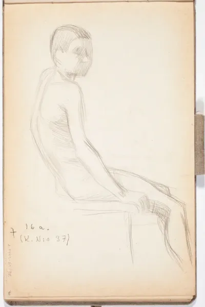 Alastonmalli, poika. Todennäköisesti n. 1908-09.