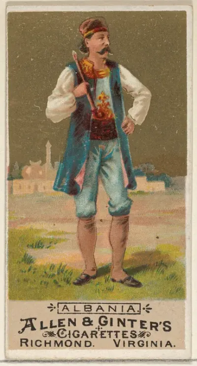 Albania, from the Natives in Costume series (N16) for Allen & Ginter Cigarettes Brands
