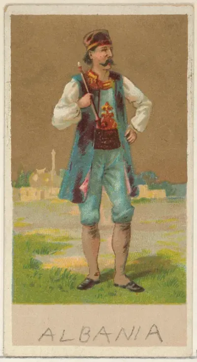 Albania, from the Natives in Costume series (N16), Teofani Issue, for Allen & Ginter Cigarettes Brands