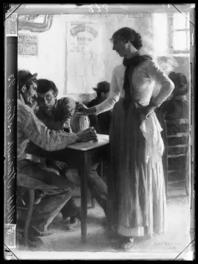 Albert Edelfelt: "Italialainen osteria" vuodelta 1891