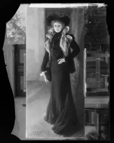 Albert Edelfelt: "Laulajatar Aino Acktén muotokuva" vuodelta 1901
